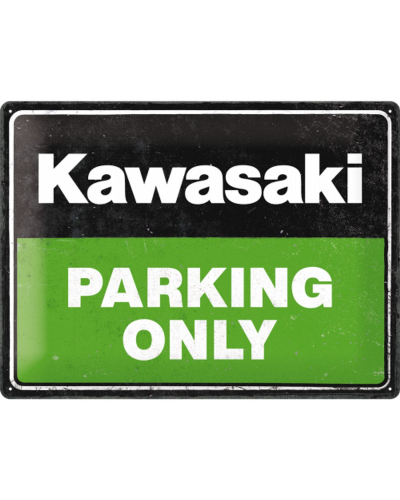 NOSTALGIC ART parkovacia ceduľa KAWASAKI black/green