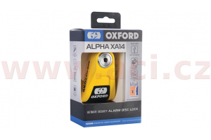 OXFORD kotoučový zámek ALPHA XA14 LK217 black/yellow
