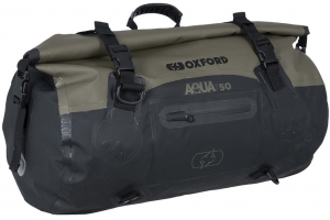 OXFORD vodotěsný vak Aqua T-50 Roll Bag khaki/černý objem 50 l