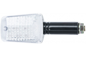 OXFORD blinkr LED hranatý krátký čiré sklíčko černý plášť pár