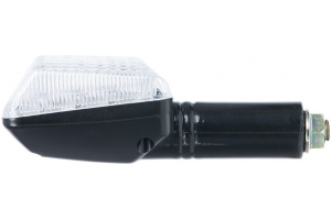 OXFORD blinkr LED hranatý krátký čiré sklíčko černý plášť pár