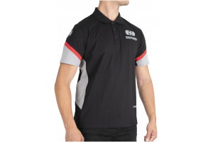 OXFORD triko s límečkem RACING černé/šedé/červené