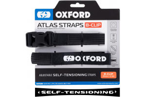 OXFORD zavazadlové popruhy Atlas B-Clip 2 ks černá 26mm x 2m