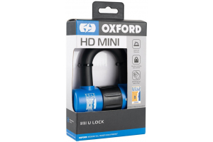OXFORD zámek U profil HD MINI černý/modrý průměr čepu 14 mm