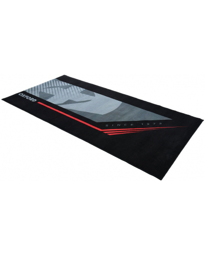 OXFORD textilný koberec pod motocykel SPORT L červená/sivá/čierna rozmer 200 x 100 cm spĺňajúci predpisy FIM