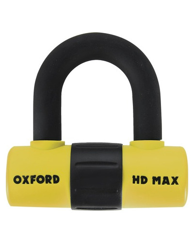 OXFORD zámek U profil HD Max žlutý/černý průměr čepu 14 mm