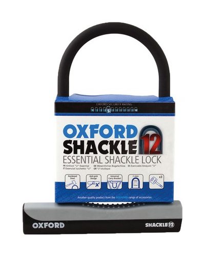 OXFORD zámek U profil Shackle 12 šedý/černý 245 x 190 mm průměr čepu 12 mm