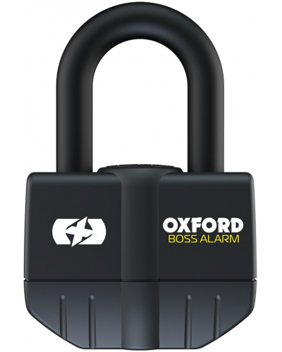 OXFORD zámek U profil BIG BOSS ALARM integrovaný alarm průměr čepu 16 mm černý