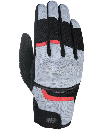 OXFORD rukavice BRISBANE AIR šedé/čierne/červené