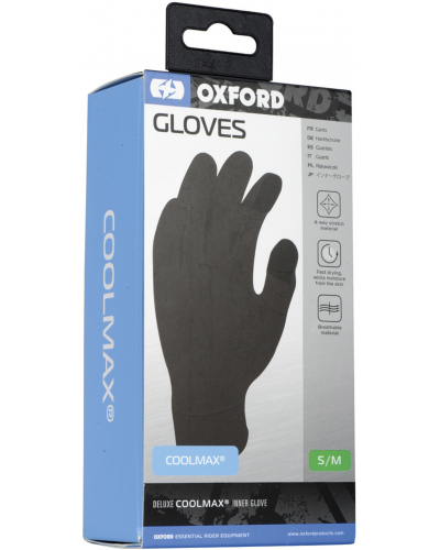 OXFORD vložky do rukavic Coolmax® černé