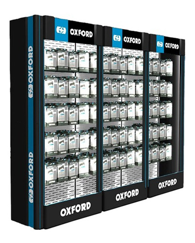 OXFORD prezentačná stena Premium Advanced s rastrom pre drôtový program zostava 3ks ŠxVxHL = 2840x2290x550 mm