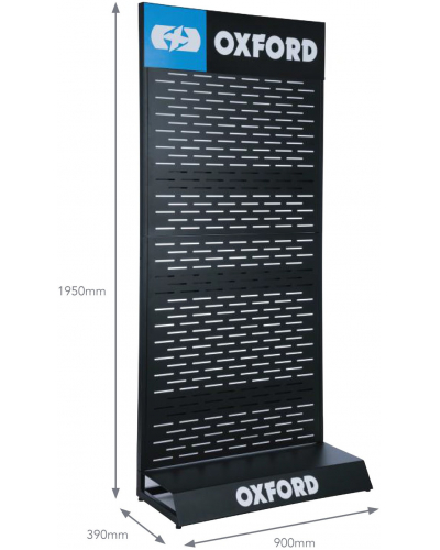 OXFORD prezentačná stena s rastrom pre drôtový program jednostranná pre umiestnenie k stene čierna 900x390x1950 mm