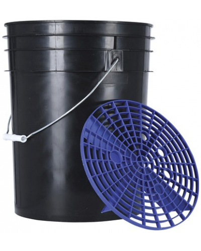 OXFORD kbelík s odkapávacím roštem černý/modrý objem 20 l