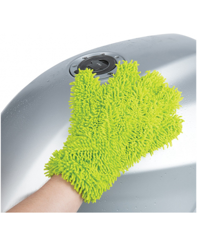 OXFORD mycí rukavice NOODLE WASH GLOVE mikrovlákno zelená fluo