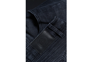 PANDO MOTO nohavice jeans KARL DEVIL 9 Short washed black