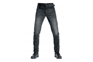 PANDO MOTO nohavice jeans ROBBY COR 01 Extra short washed black