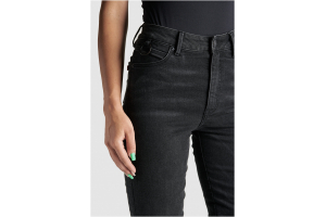 PANDO MOTO kalhoty jeans KUSARI COR 01 Short dámské washed black