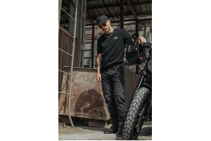 PANDO MOTO nohavice jeans BOSS DYN 01 black