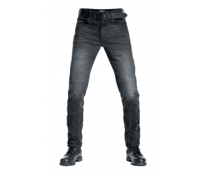 PANDO MOTO kalhoty jeans ROBBY COR 01 Long washed black