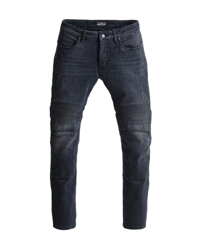 PANDO MOTO nohavice jeans KARL DEVIL 9 Short washed black