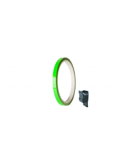 PUIG linka na ráfek 4542V fluorescentní zelená 7mm x 6m (s aplikátorem)