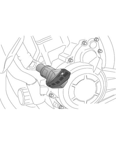 PUIG pádové protektory rámu R12 9866N černý s šedou gumou