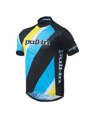 PULL-IN cyklo dres CROSS COUNTRY Stripes 15 cyan/lime