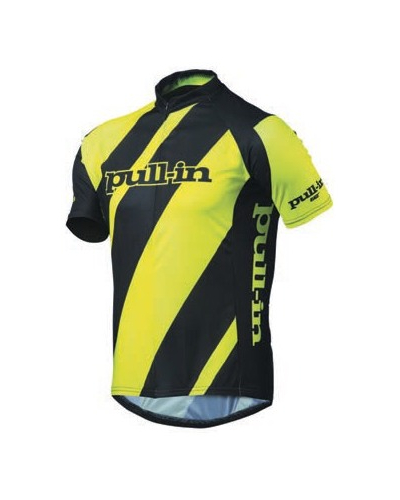 PULL-IN cyklo dres CROSS COUNTRY Stripes 15 black/neon yellow