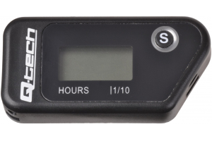 Q-TECH merač motohodín bezdrôtový s nulovateľným počítadlom čierny