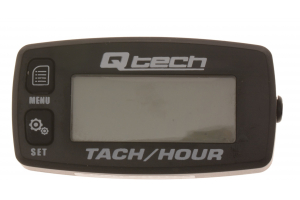 Q-TECH multifunkční měřič otáček motoru a motohodin černý podsvícený displej