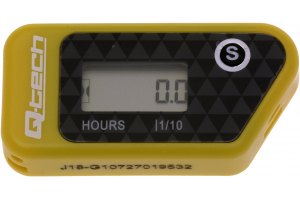 Q-TECH měřič motohodin bezdrátový s nulovatelným počítadlem žlutý