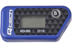 Q-TECH merač motohodín bezdrôtový s nulovateľným počítadlom modrý