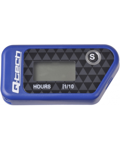 Q-TECH měřič motohodin bezdrátový s nulovatelným počítadlem modrý