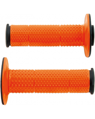 RTECH gripy FULL DIAMOND černé/oranžové extra měkké pár