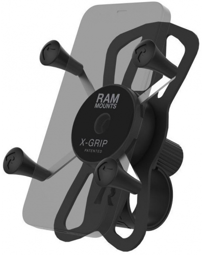 RAM MOUNTS kompletná zostava držiaka pre malé telefóny X-Grip so "Tough-Strap" sťahovacím upínaním na riadidlá
