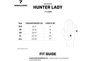 REBELHORN rukavice Hunter Lady Black