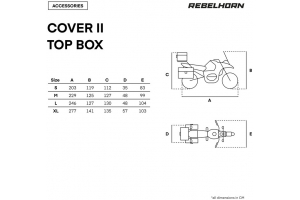 REBELHORN plachta Cover II Top Box Black/Silver Xl