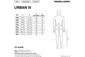 REBELHORN nohavice jeans Urban III Washed Black