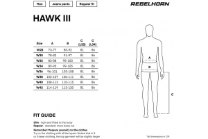 REBELHORN nohavice jeans Hawk III Regular Fit Washed Black