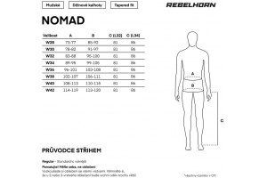 REBELHORN nohavice jeans Nomad Tapered Washed Black
