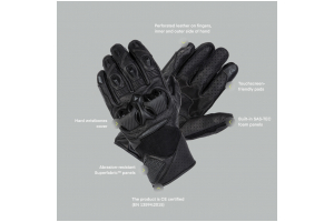 REBELHORN rukavice FLUX II black/grey/fluo red