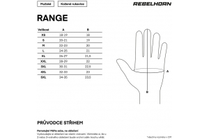 REBELHORN rukavice Range Black/Light Grey/Red