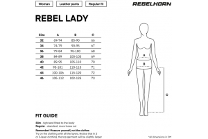 REBELHORN nohavice Rebel Lady Black/Gold