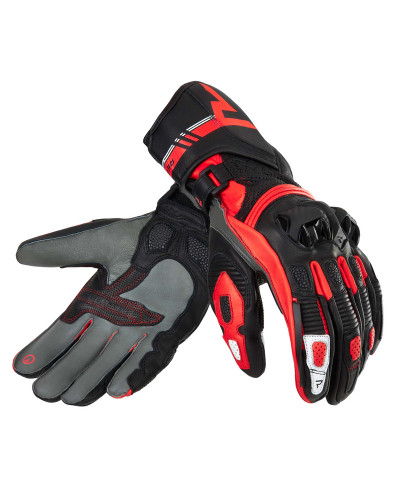 REBELHORN rukavice ST LONG black/grey/fluo red