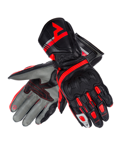 REBELHORN rukavice ST LONG dámské black/grey/fluo red