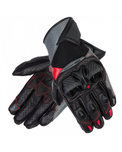 REBELHORN rukavice FLUX II black/grey/fluo red