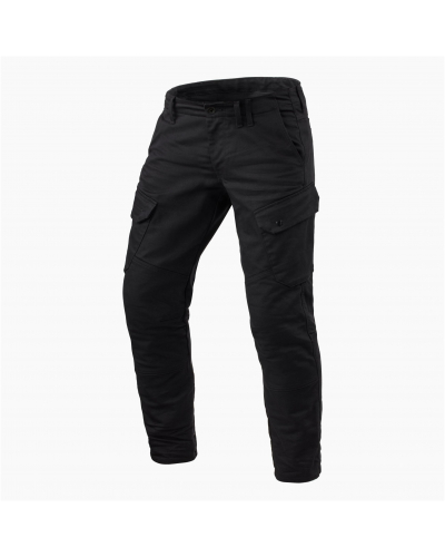 REVIT nohavice jeans CARGO 2 TF black