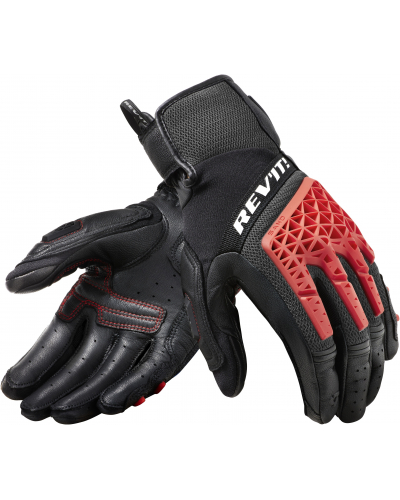 REVIT rukavice SAND 4 black / red