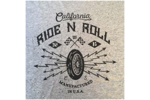 RIDE AND ROLL KREW triko CALIFORNIA gray