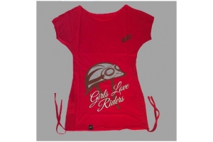 RIDE AND ROLL KREW tričko GIRLS LOVE dámske red